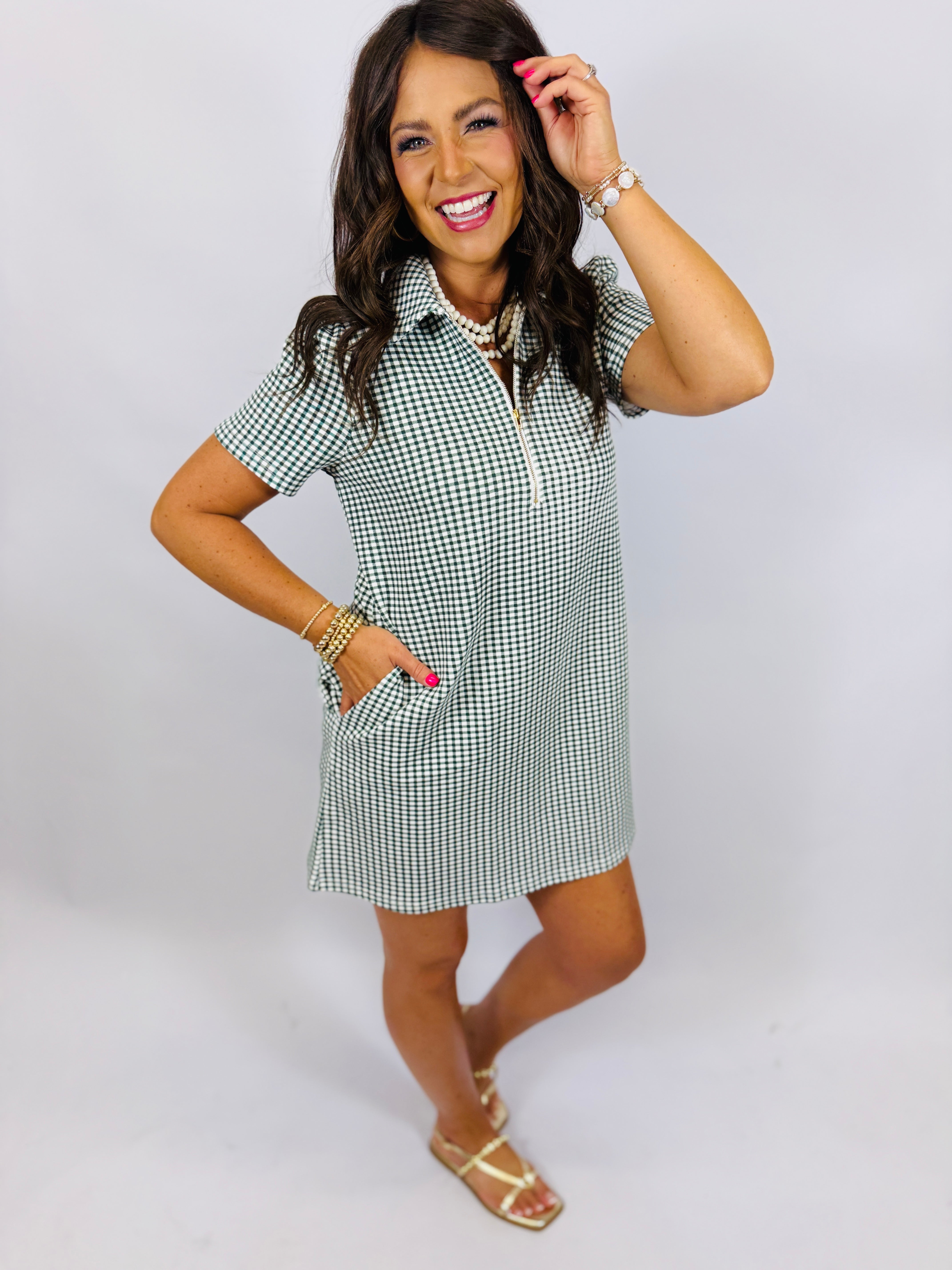 Millie Dress- Hunter Green
