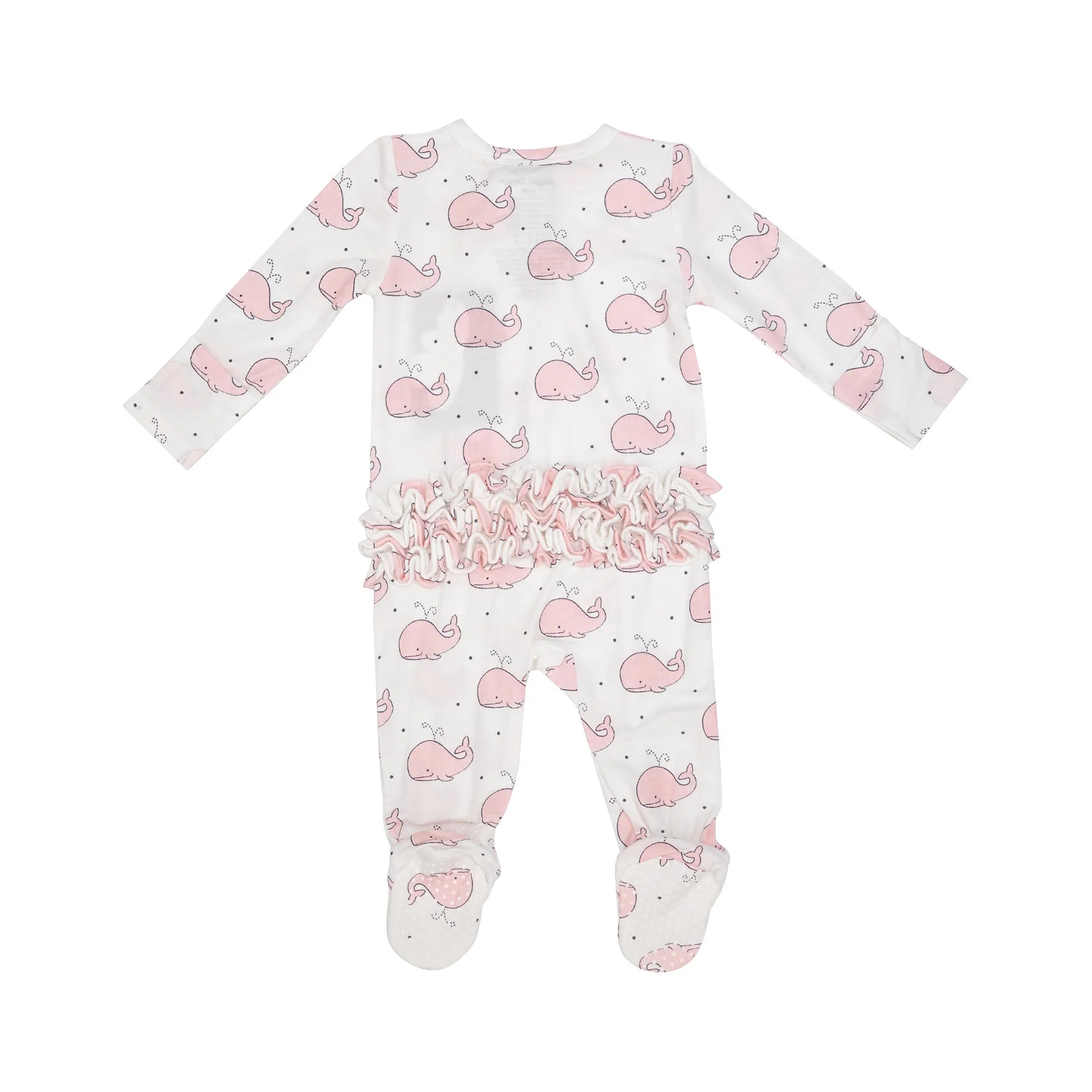 Bubbly Whale Pink- 2 Way Zipper Footie