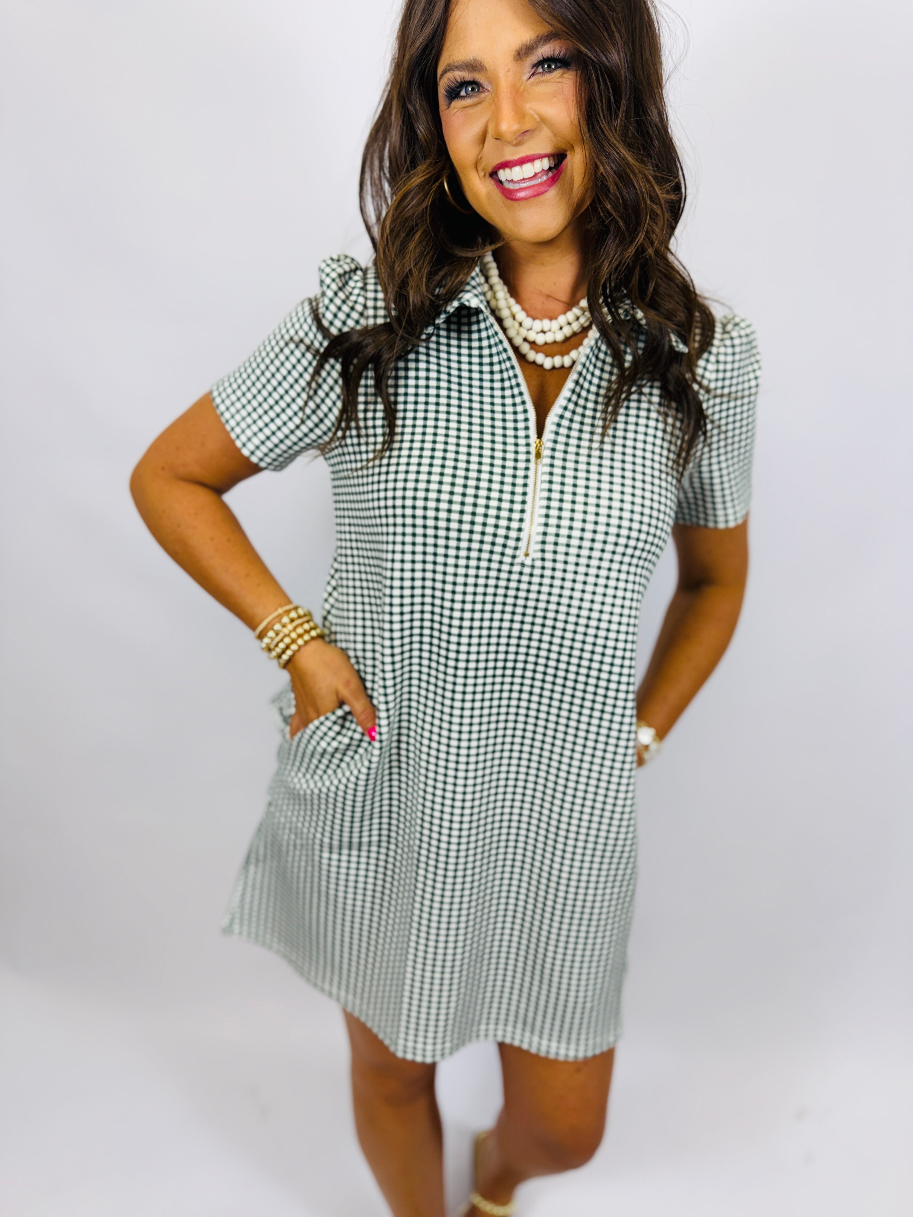 Millie Dress- Hunter Green