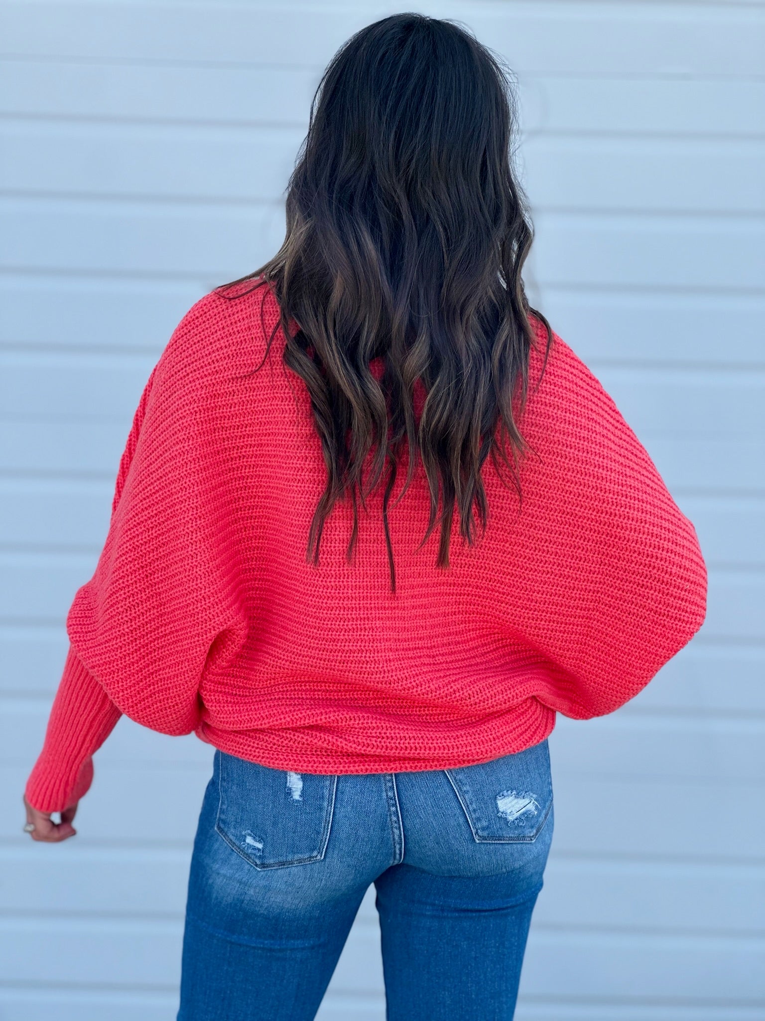 Becky Sweater - Coral - FINAL SALE