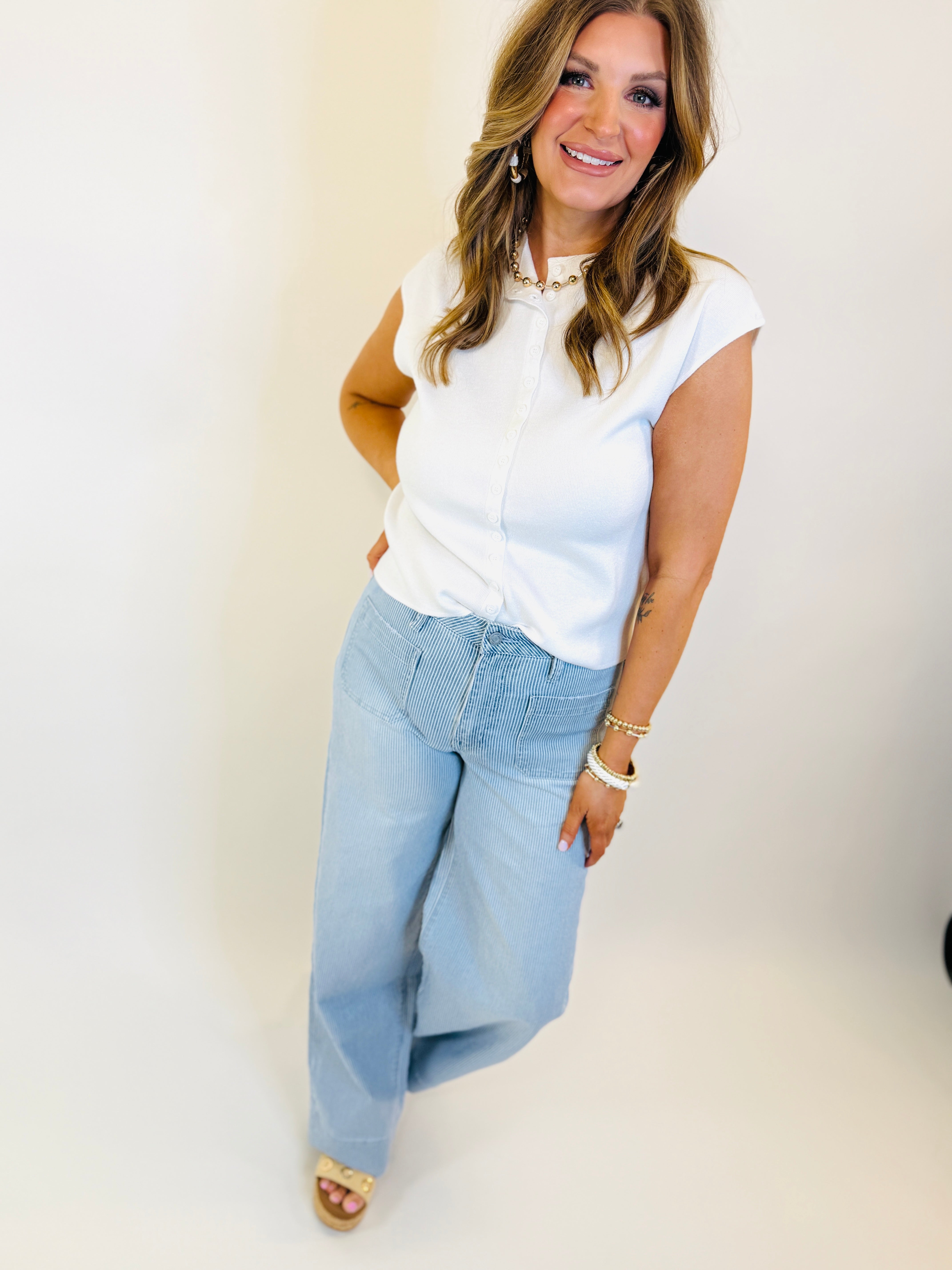 Sarah Stripe Denim
