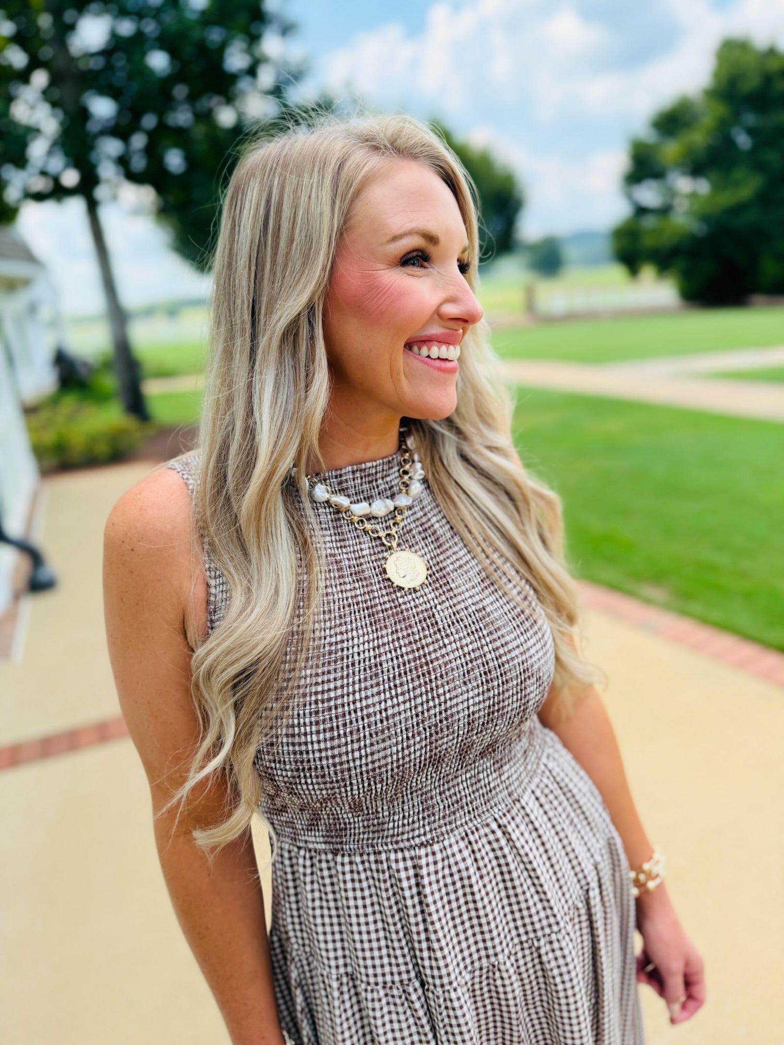 Lorin Dress- Brown