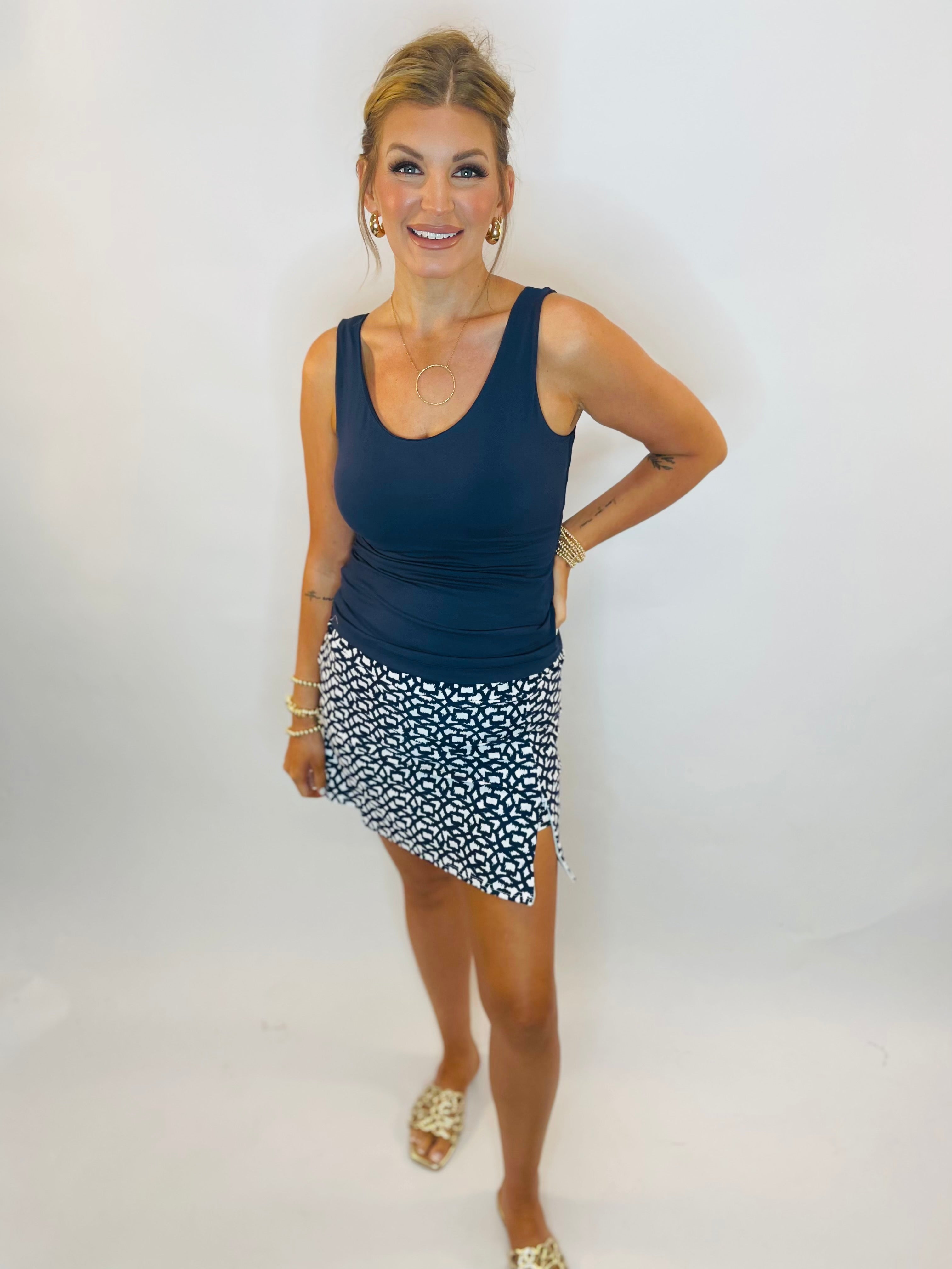 Chloe Skort - Navy/White