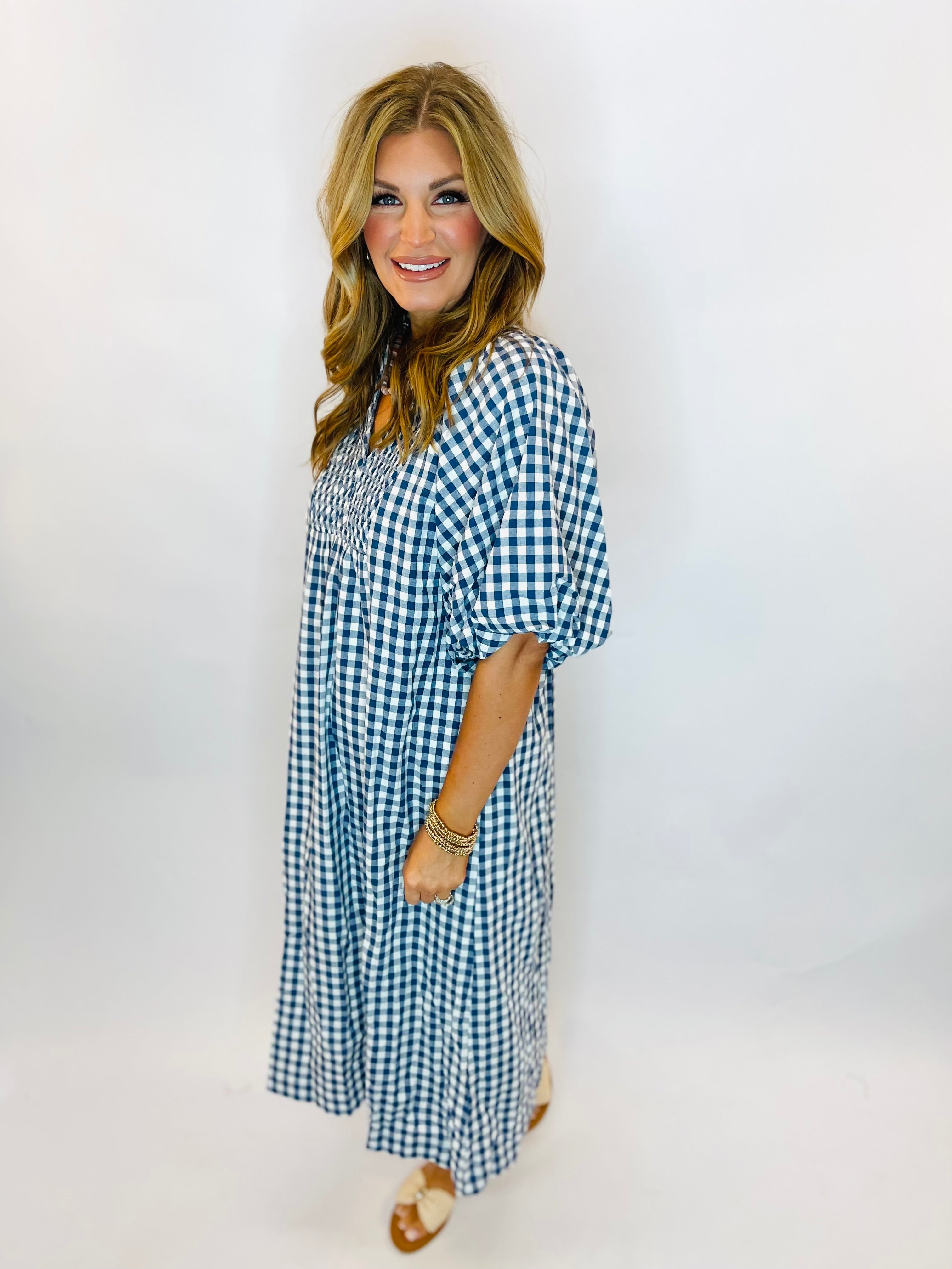 Darah Gingham Maxi