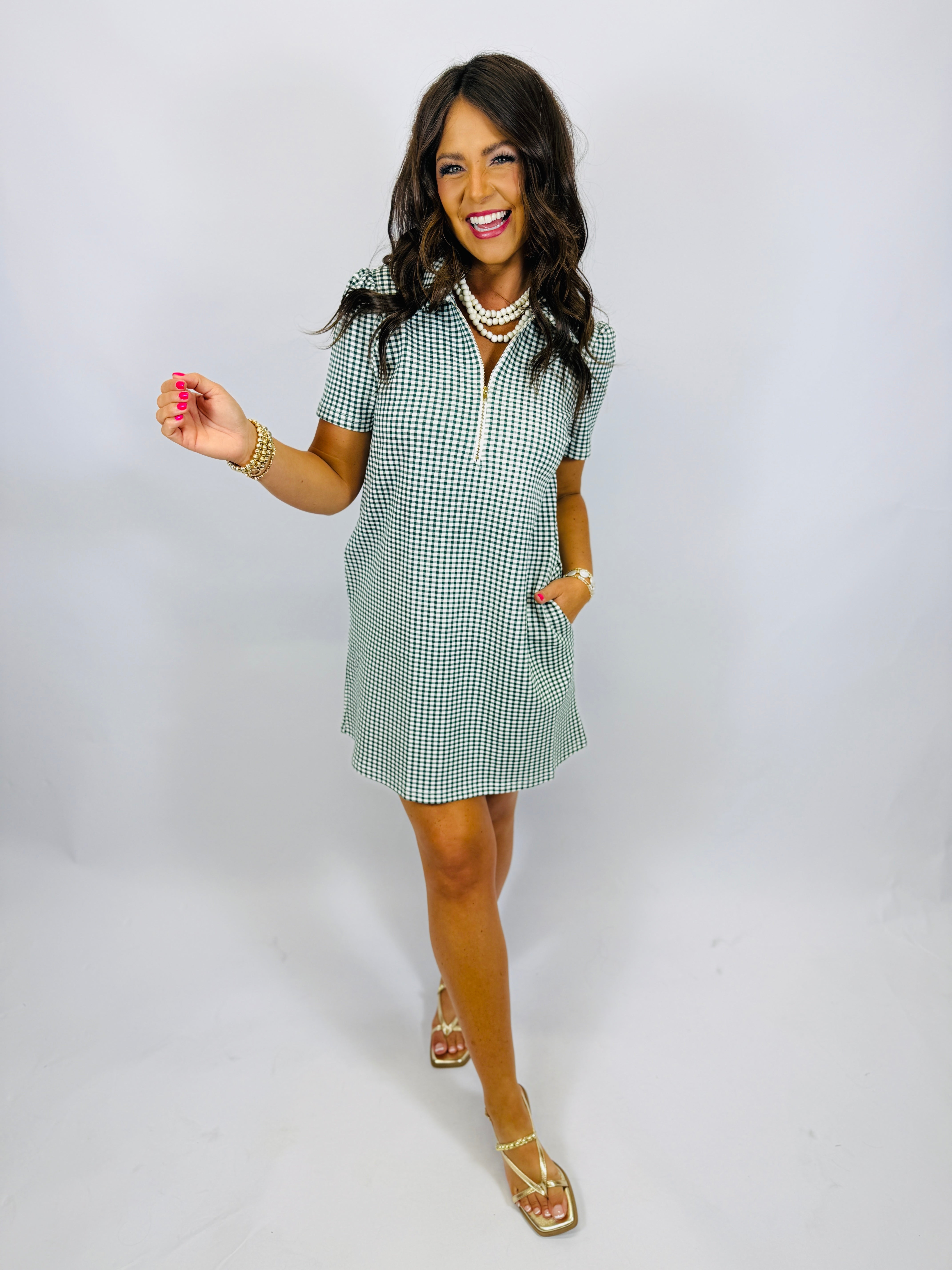 Millie Dress- Hunter Green