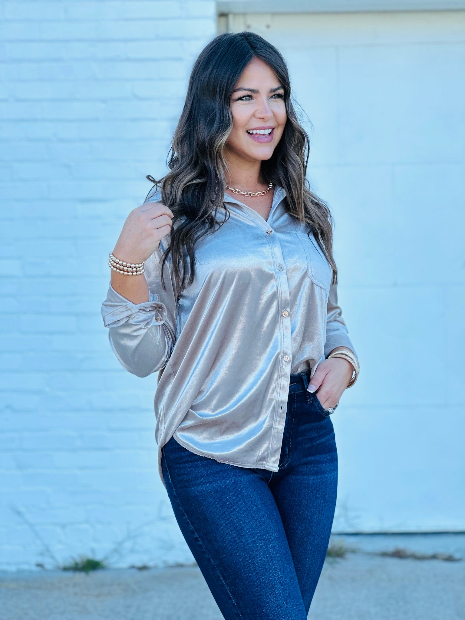 Holly Top - Taupe - FINAL SALE