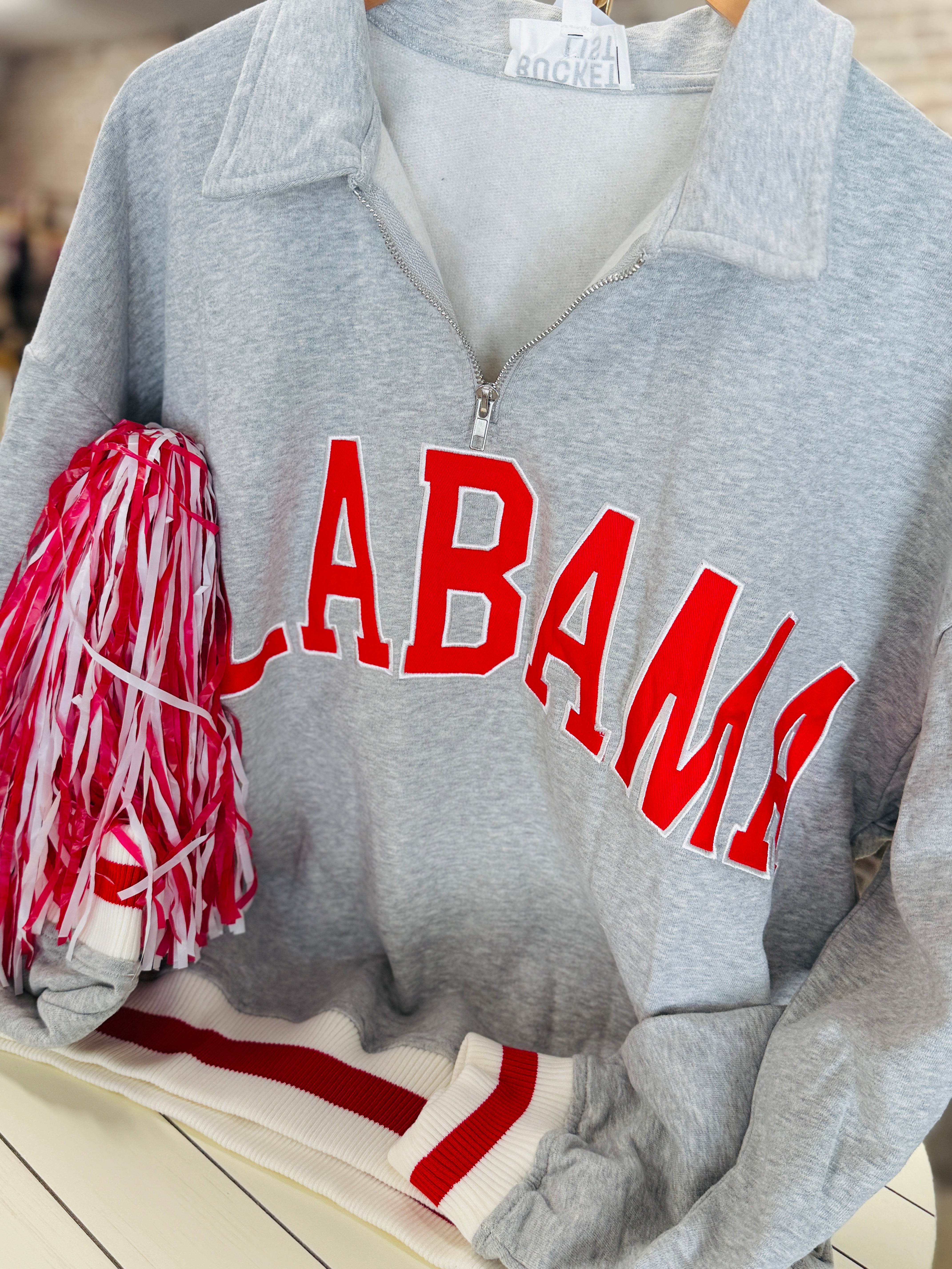 Varsity Bama Zip Pullover