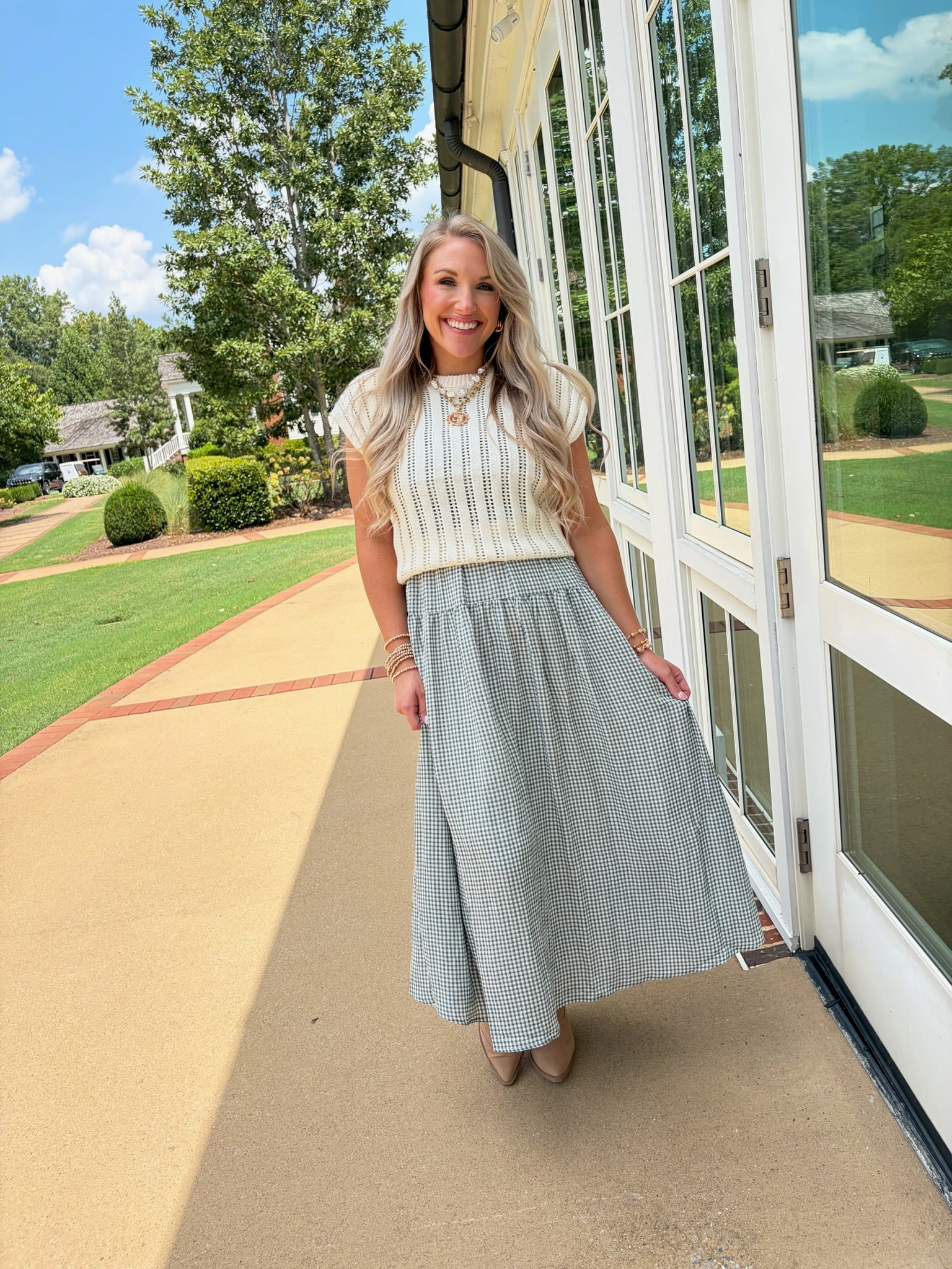 Lorin Dress- Hunter Green