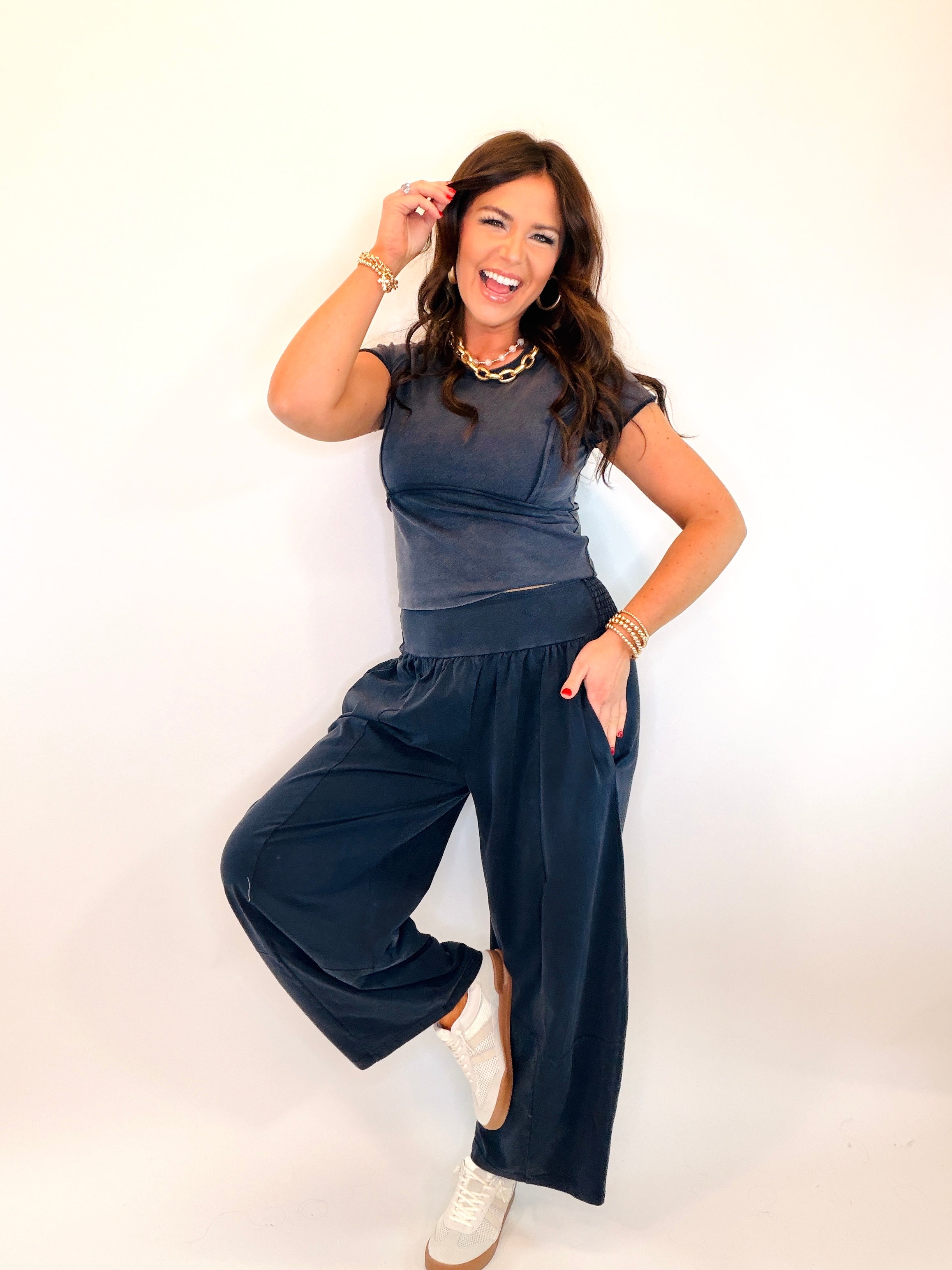 Tia Set Barrel Pants