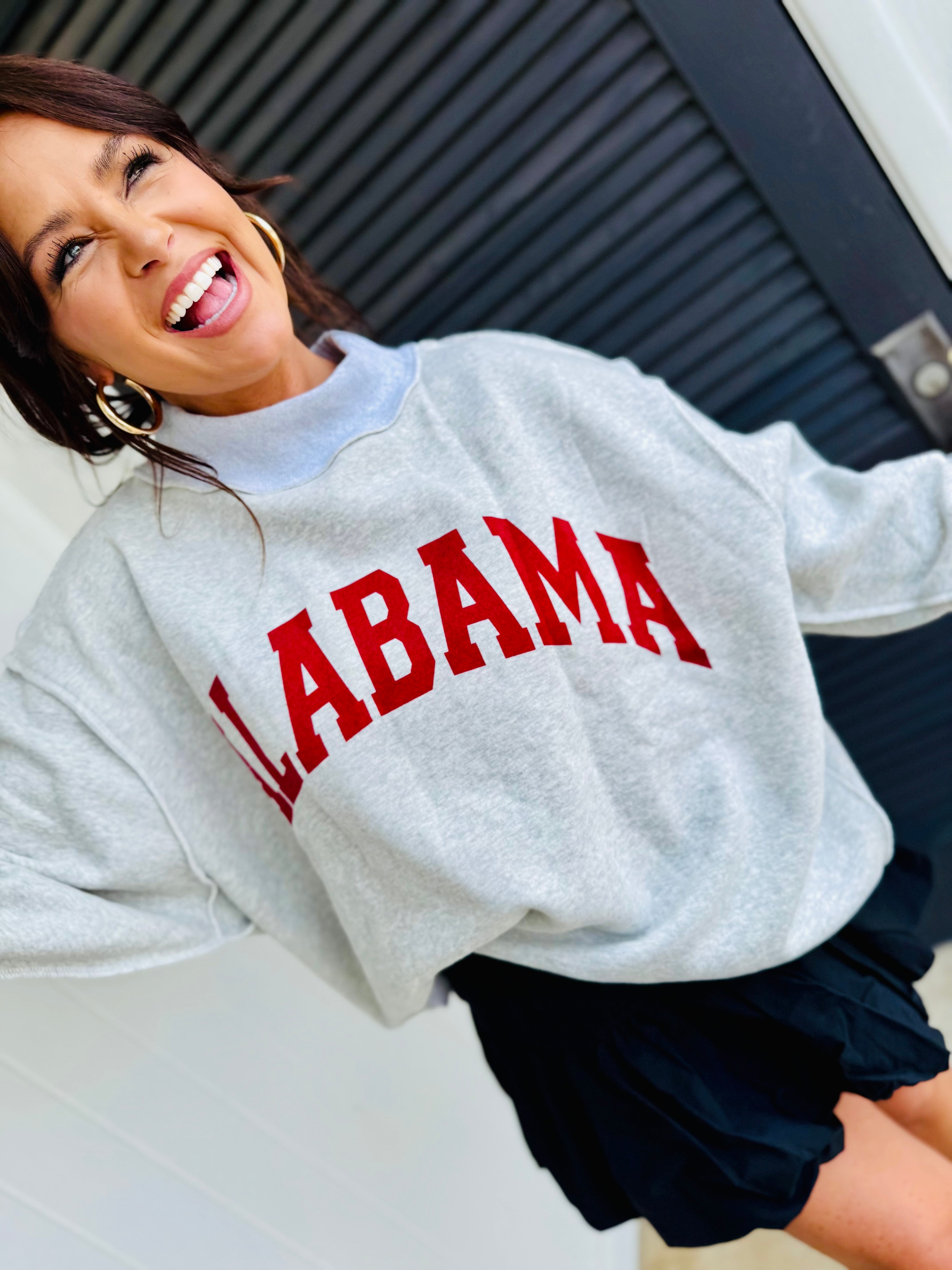 Alabama Oversized Reversible Mockneck Sweatshirt