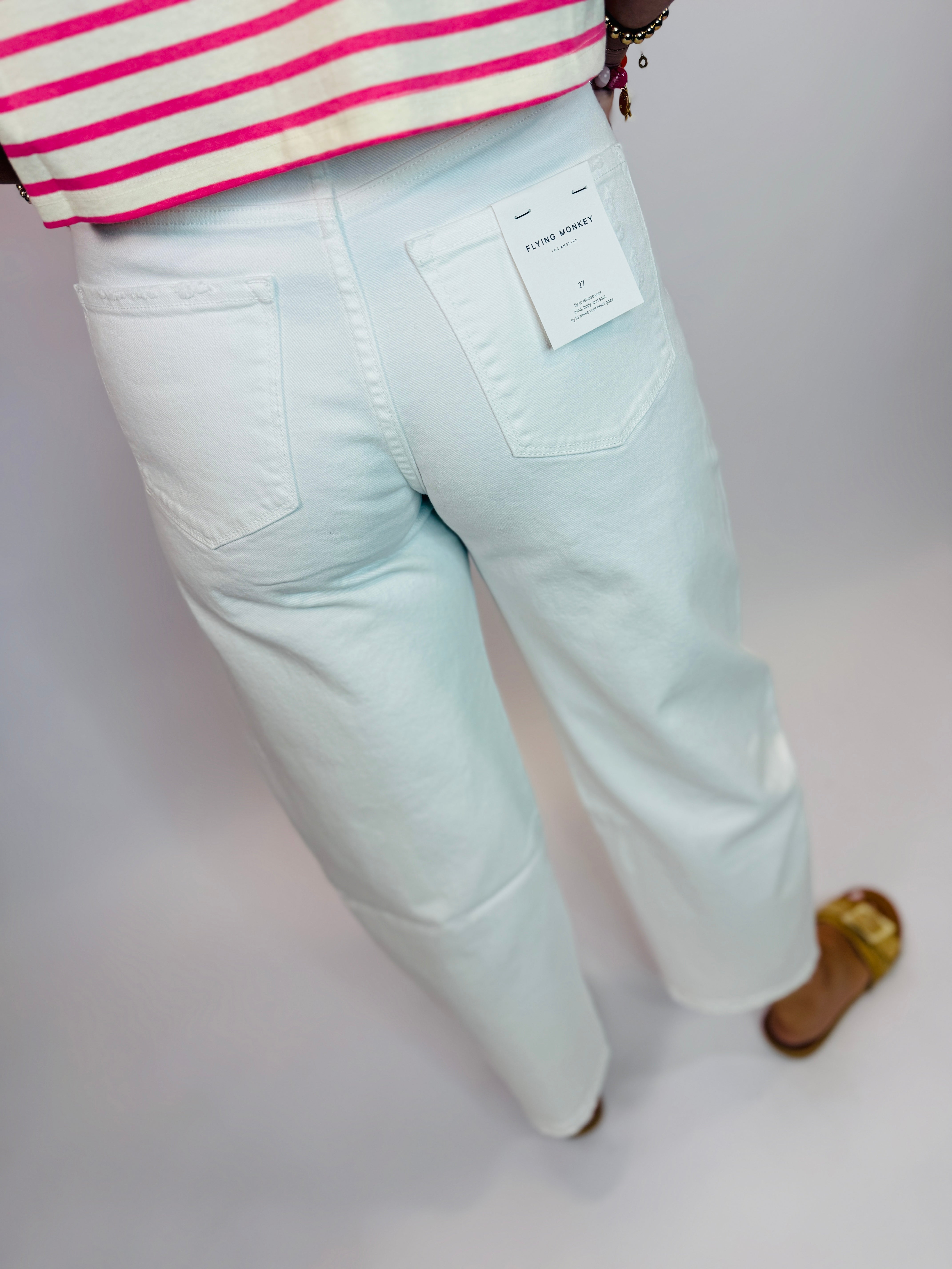 Morgan Barrel Denim- White