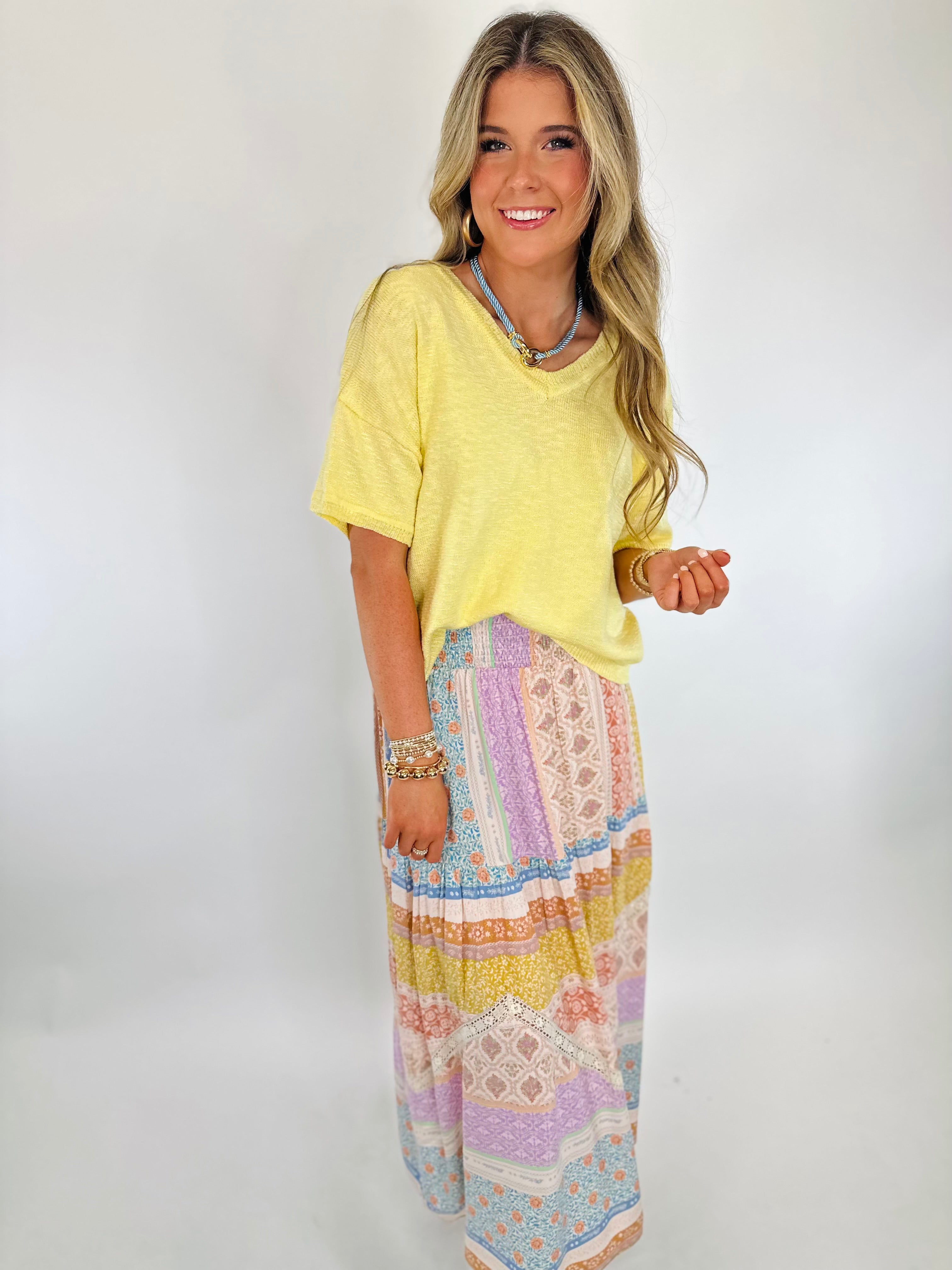 Aubrey Meadow Flowy Skirt