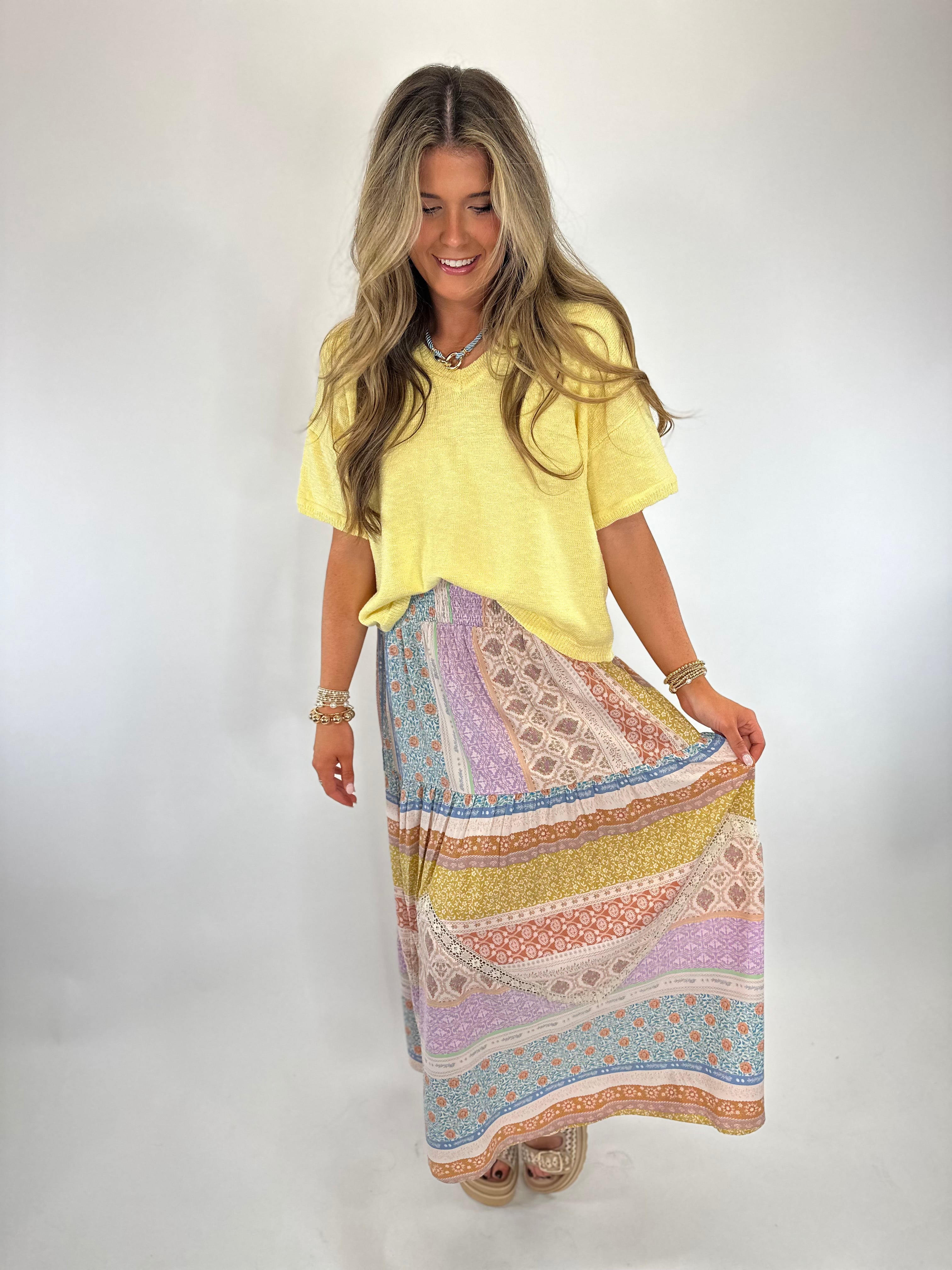 Aubrey Meadow Flowy Skirt