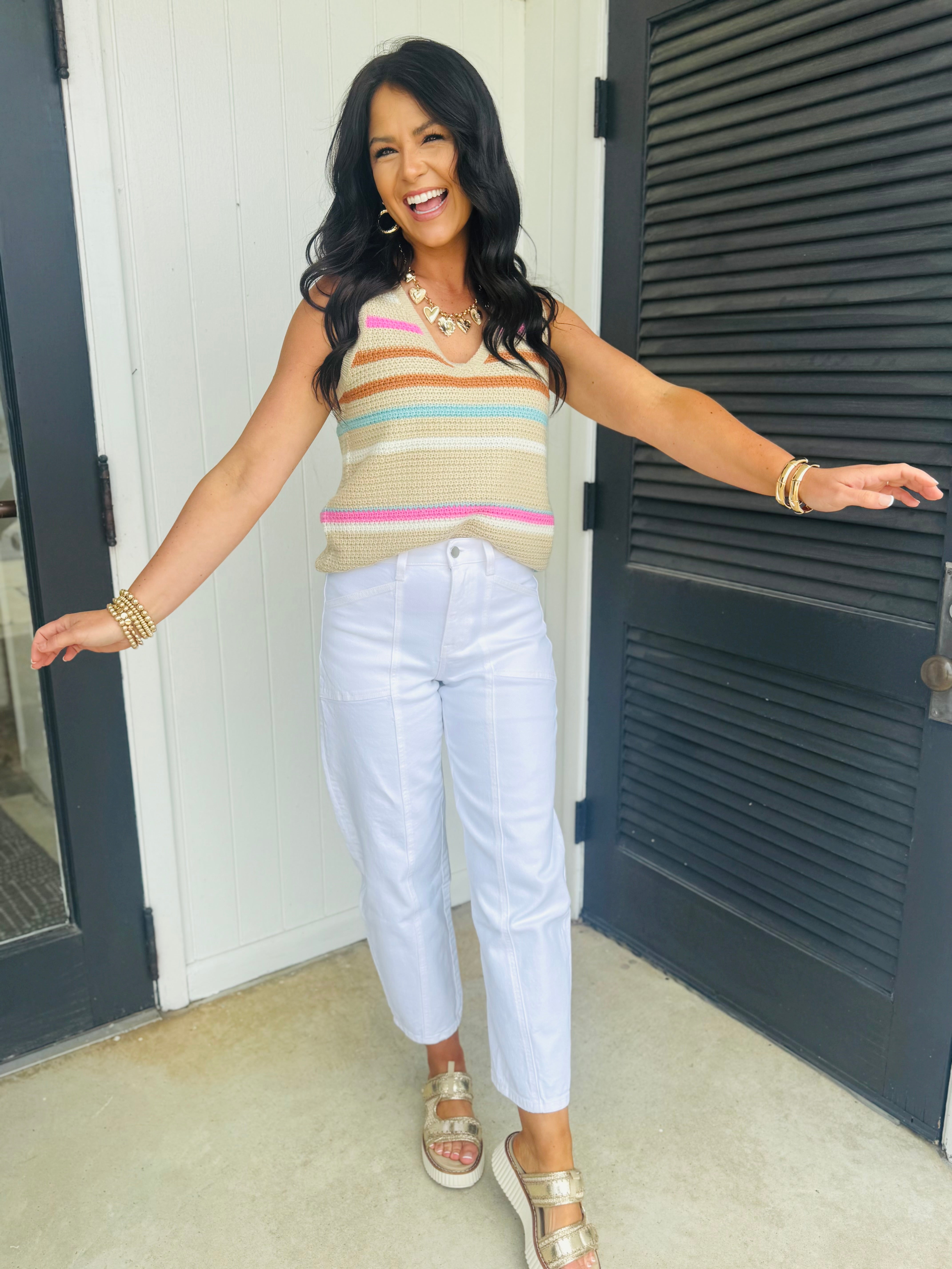 White barrel Jean