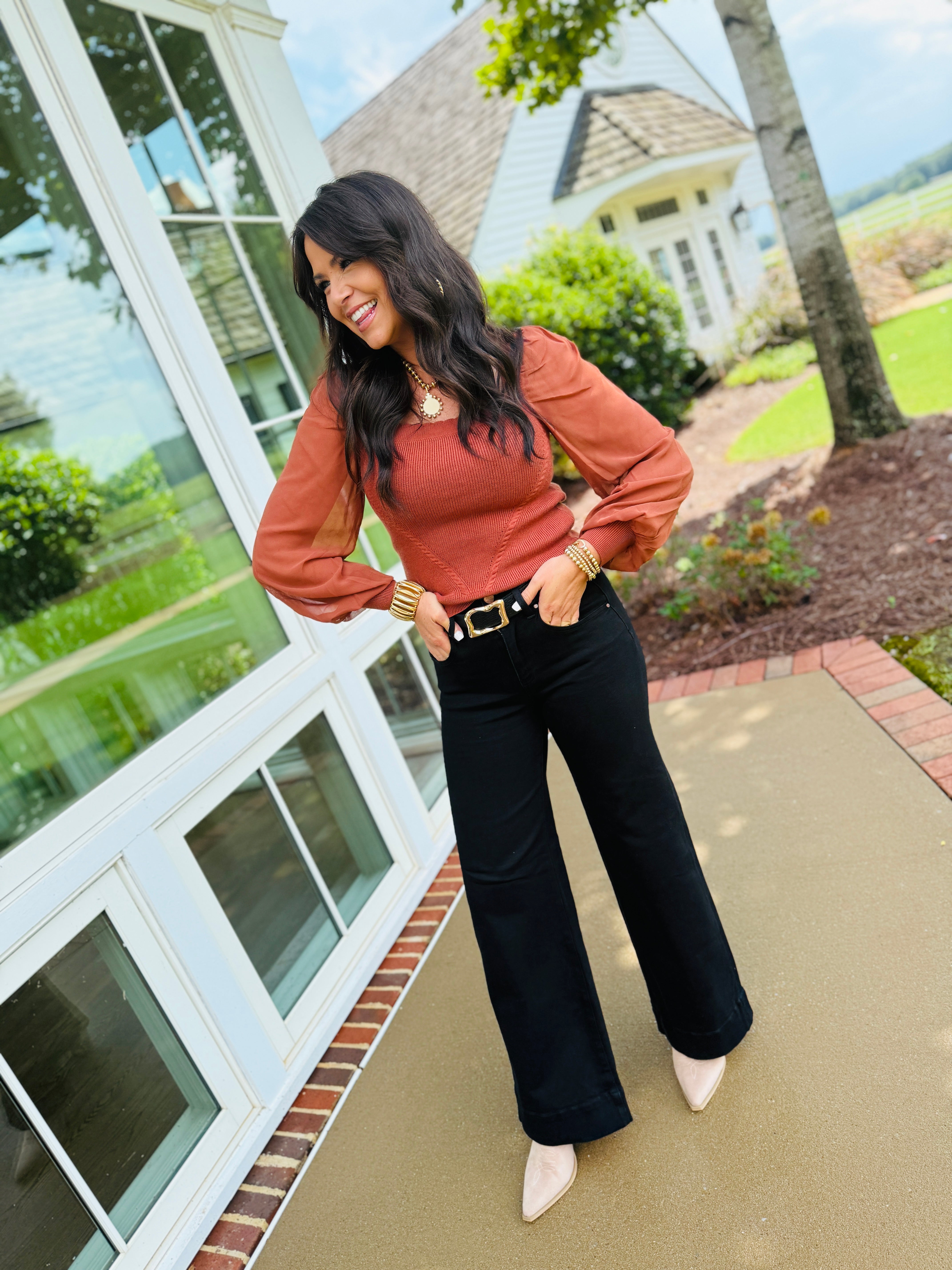 Henley Sweater Top