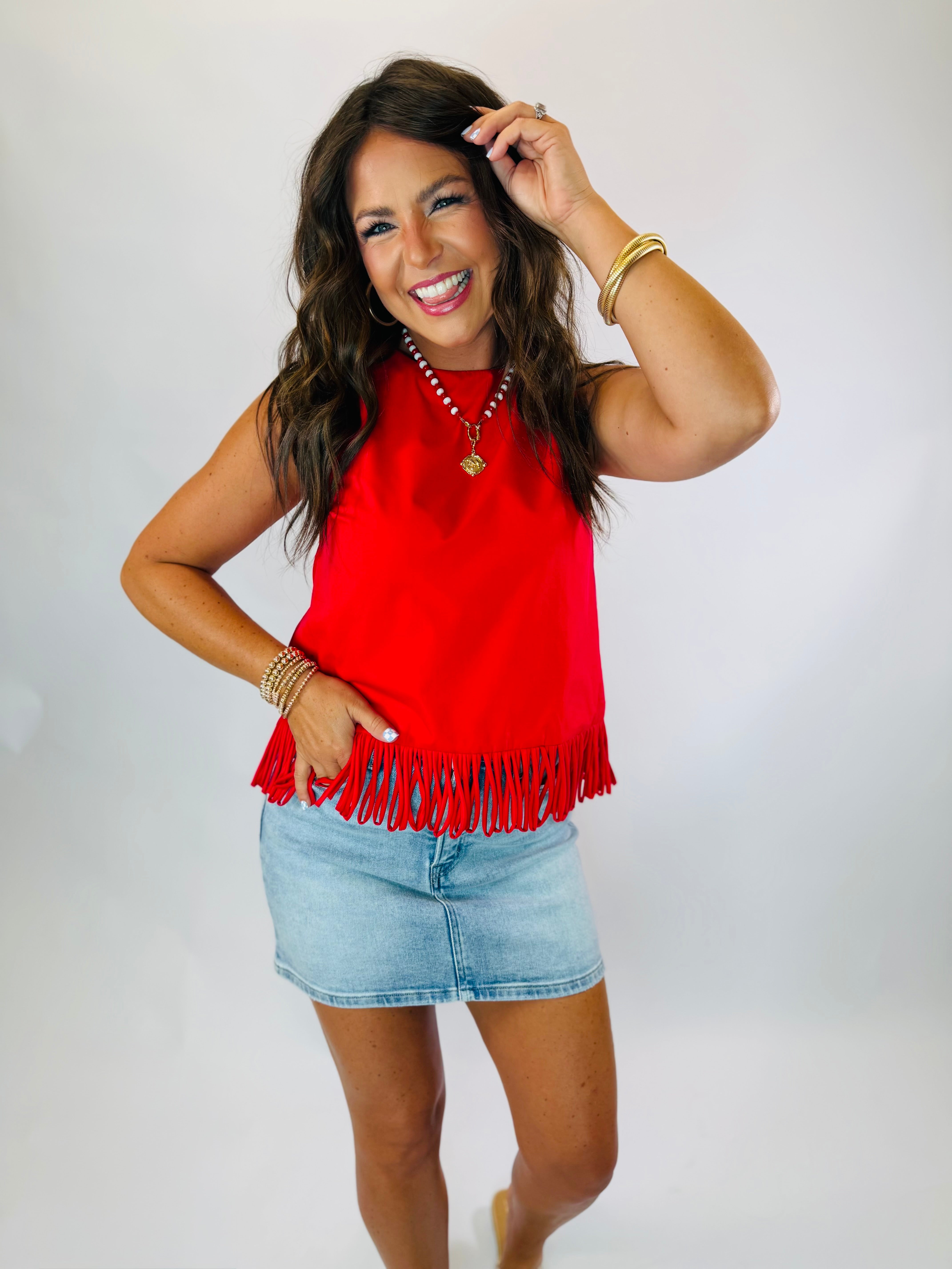 Brielle Top- Red