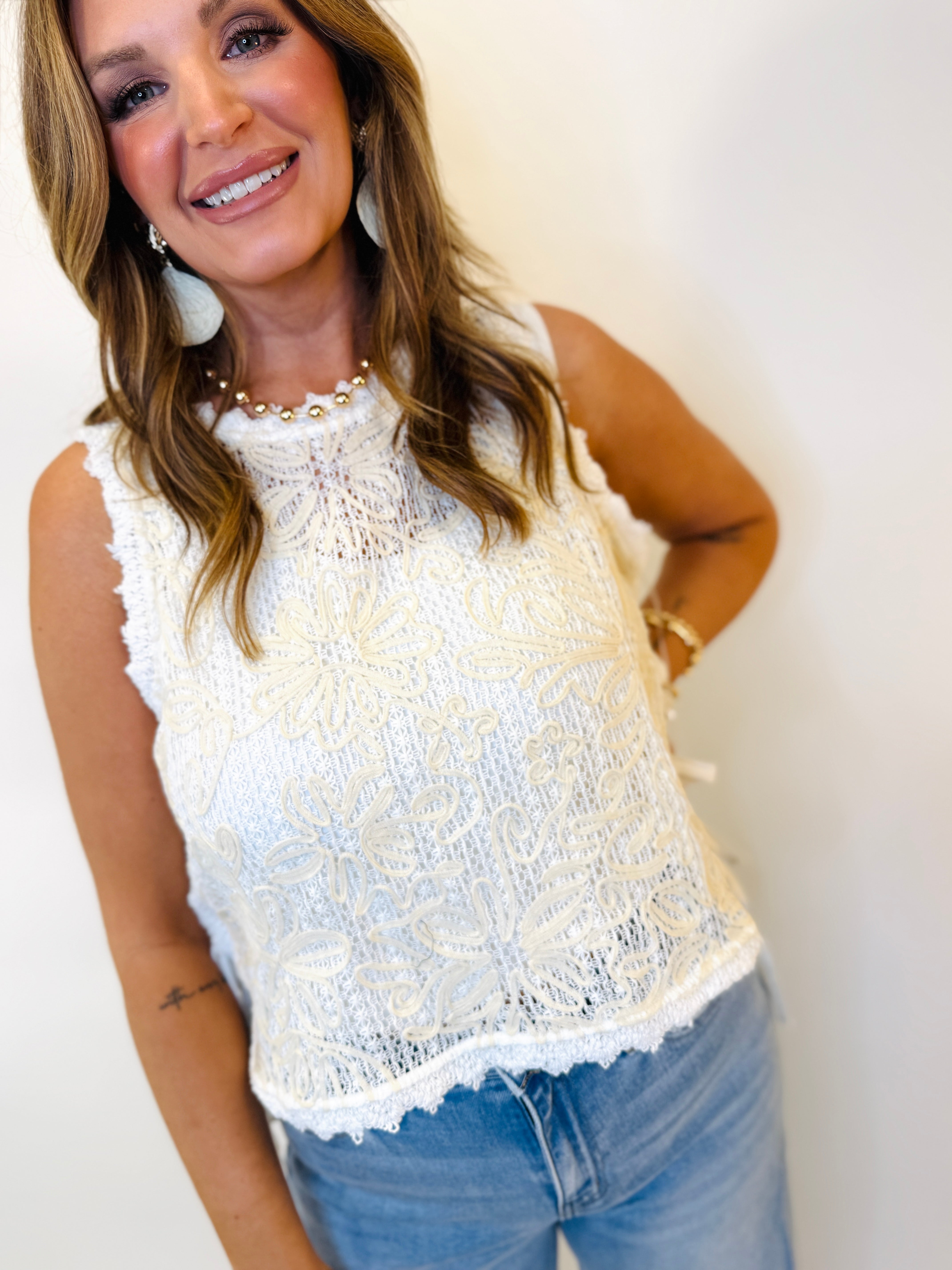 Vanessa Coastal Textured Blouse
