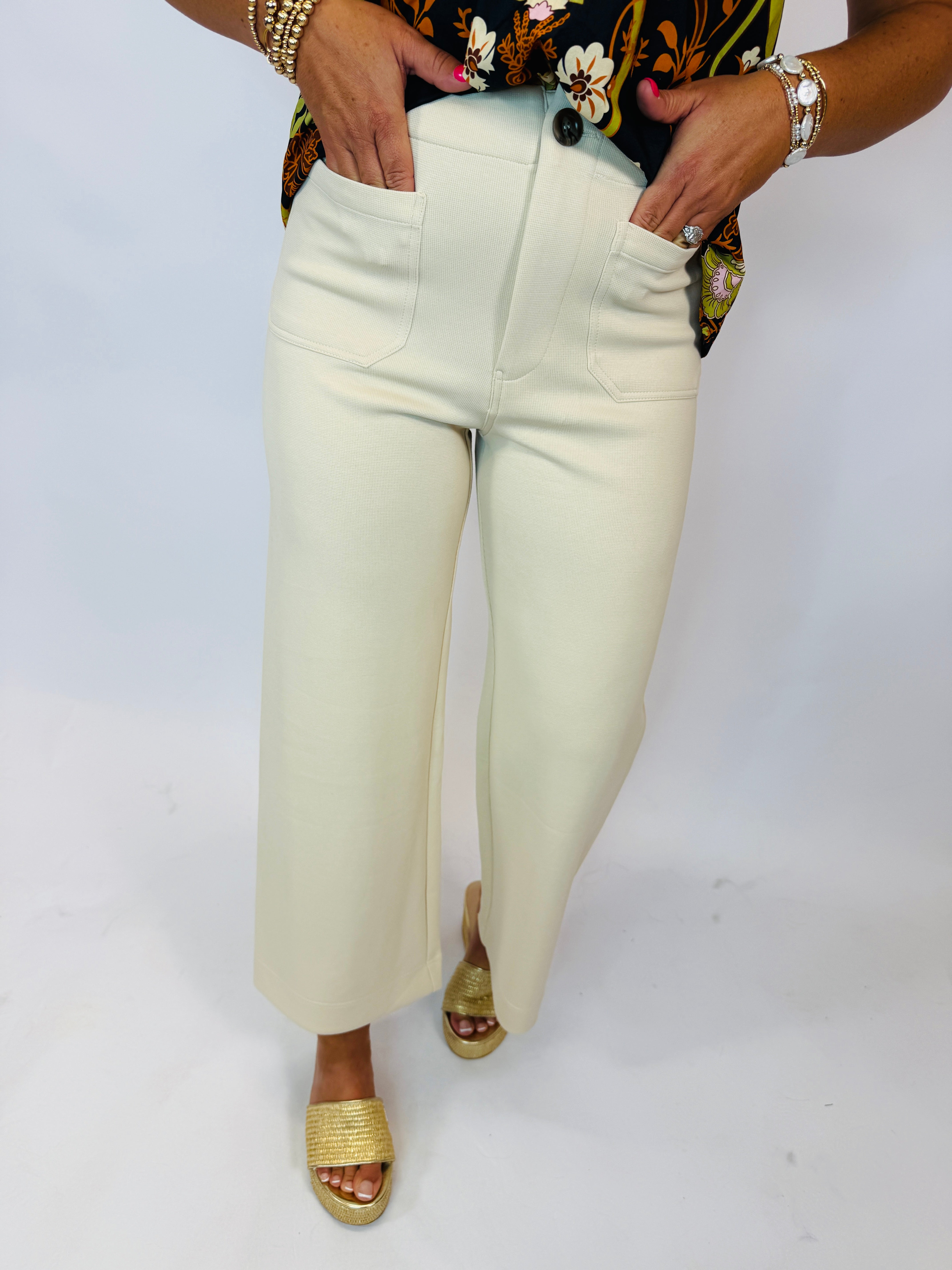 Paula Pant- Ecru