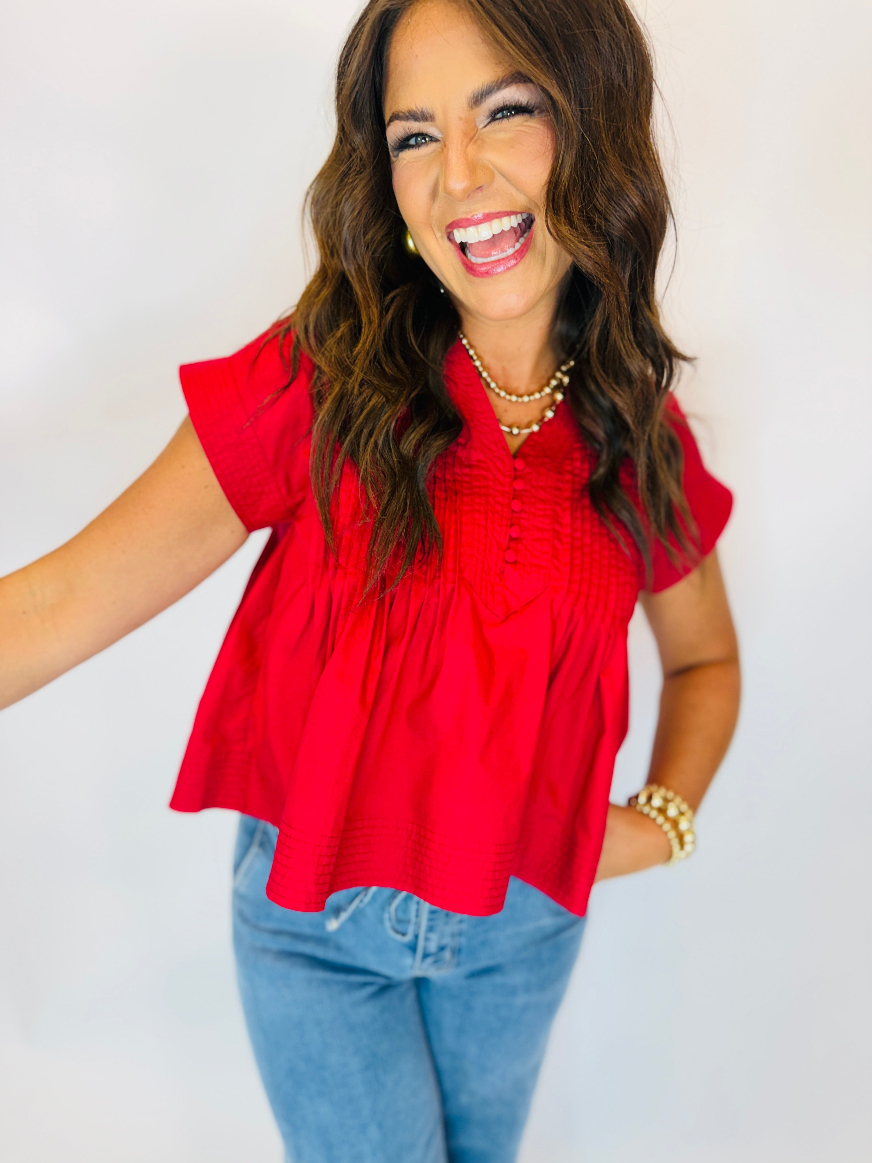 Emma Top- Crimson
