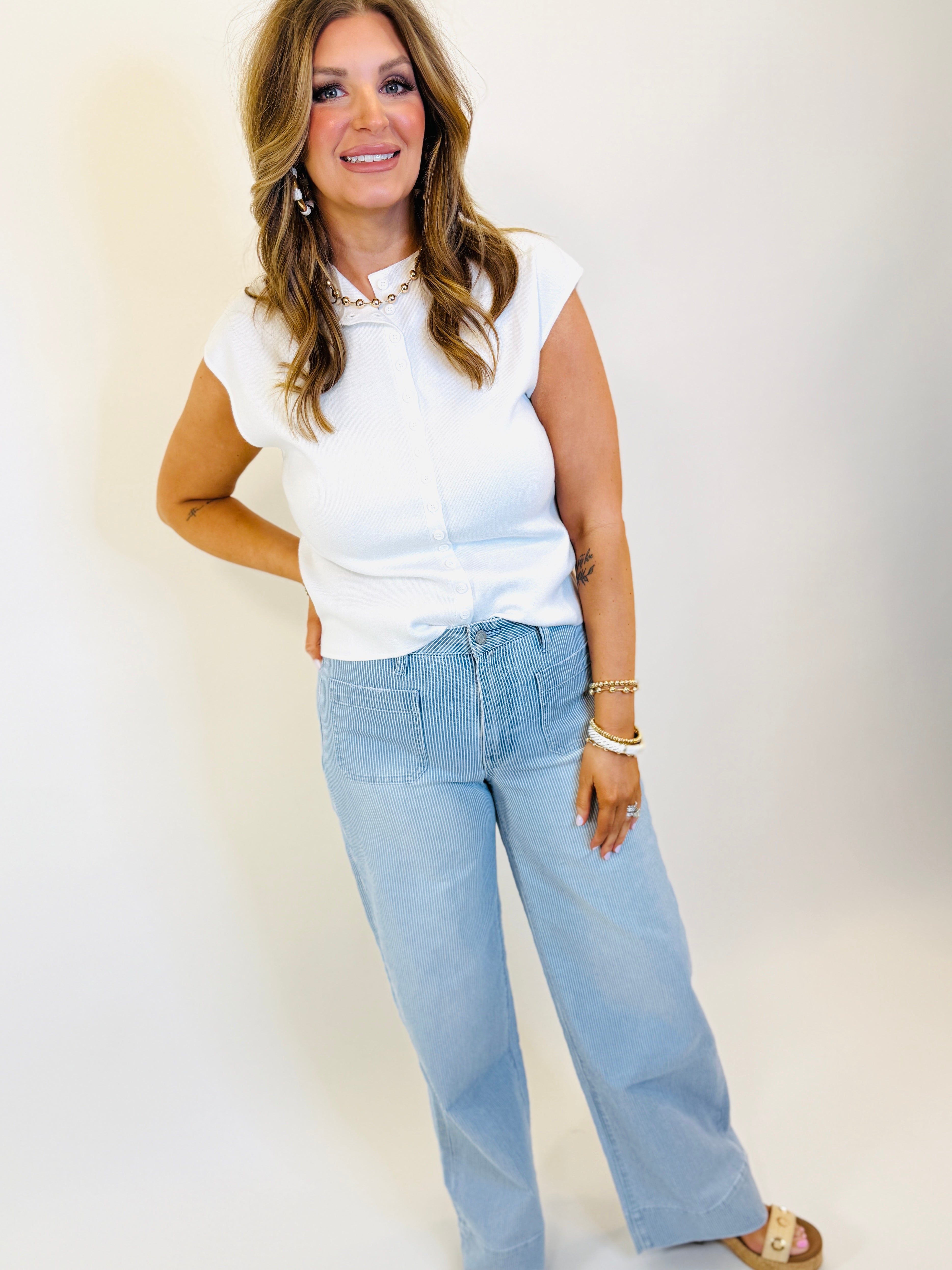 Sarah Stripe Denim