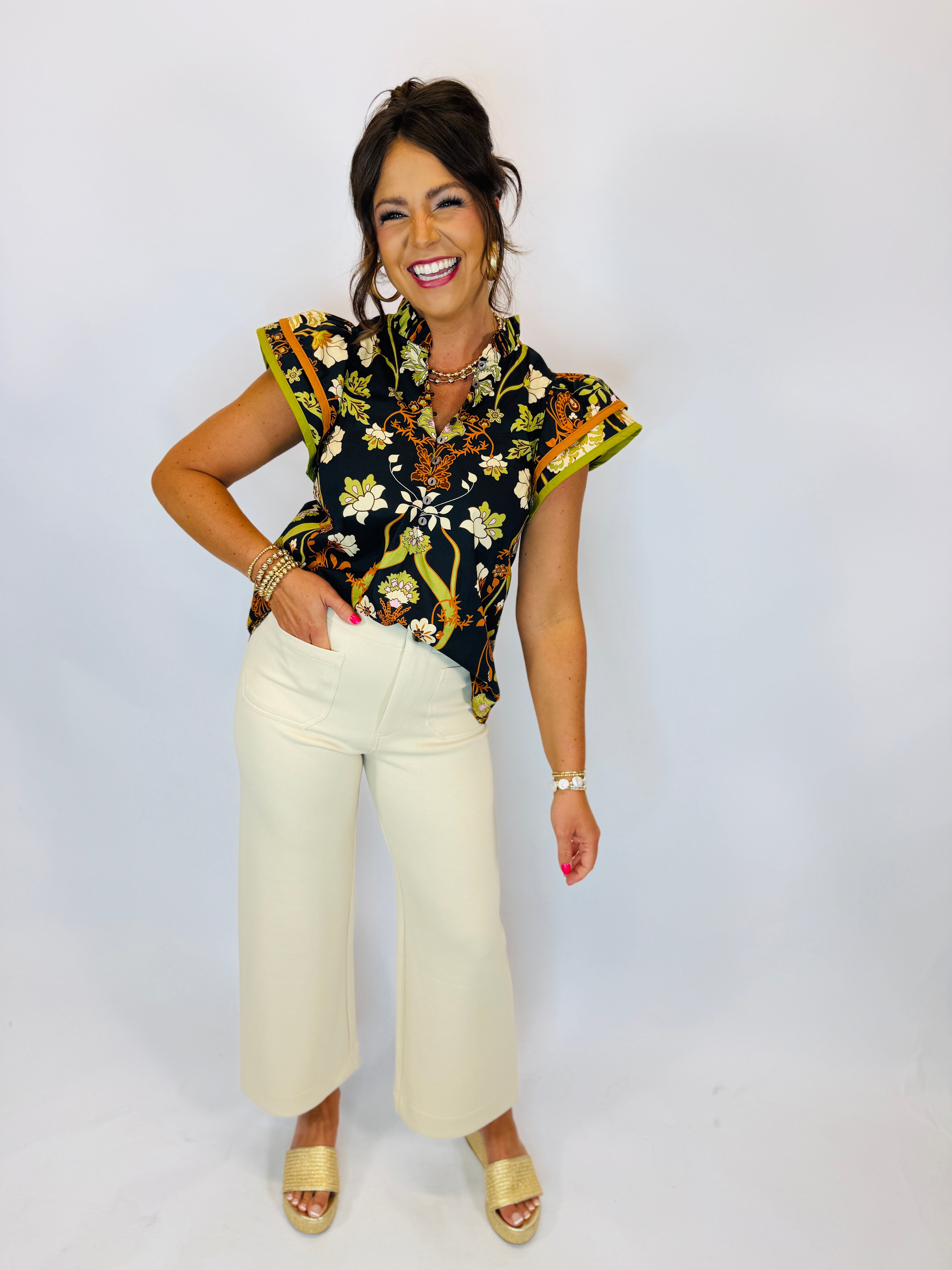 Paula Pant- Ecru