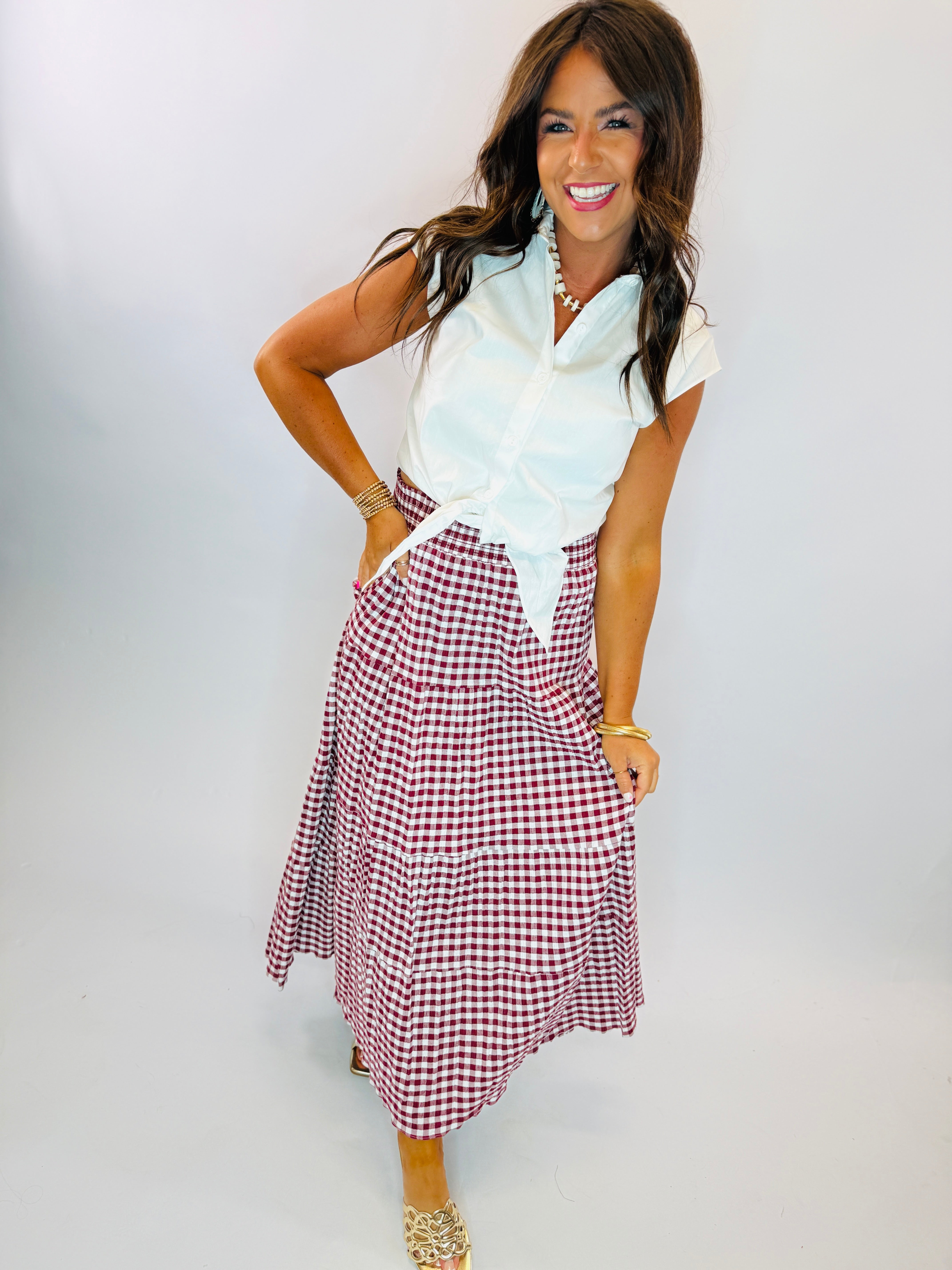 Sabine Tie Top- White