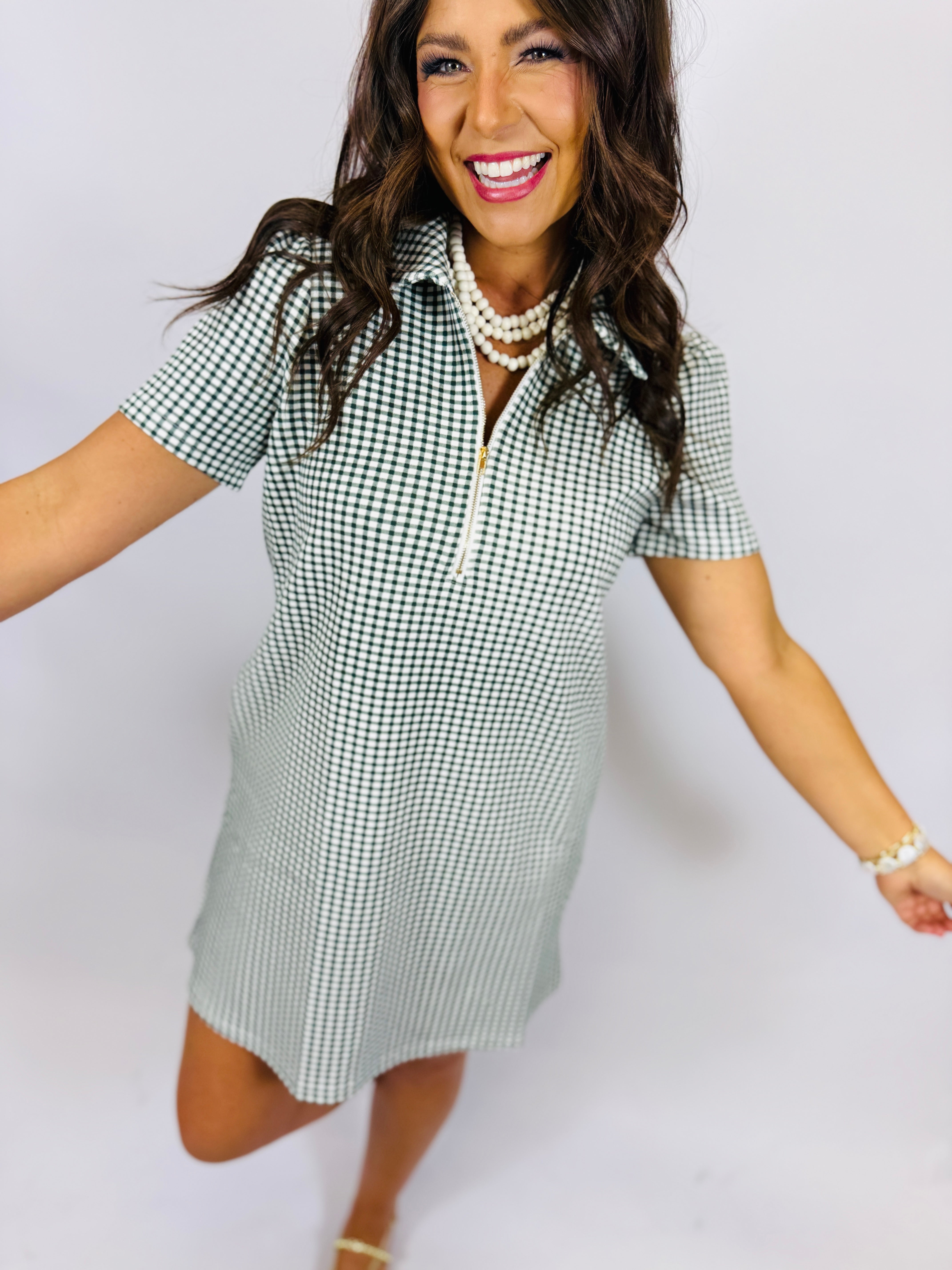 Millie Dress- Hunter Green