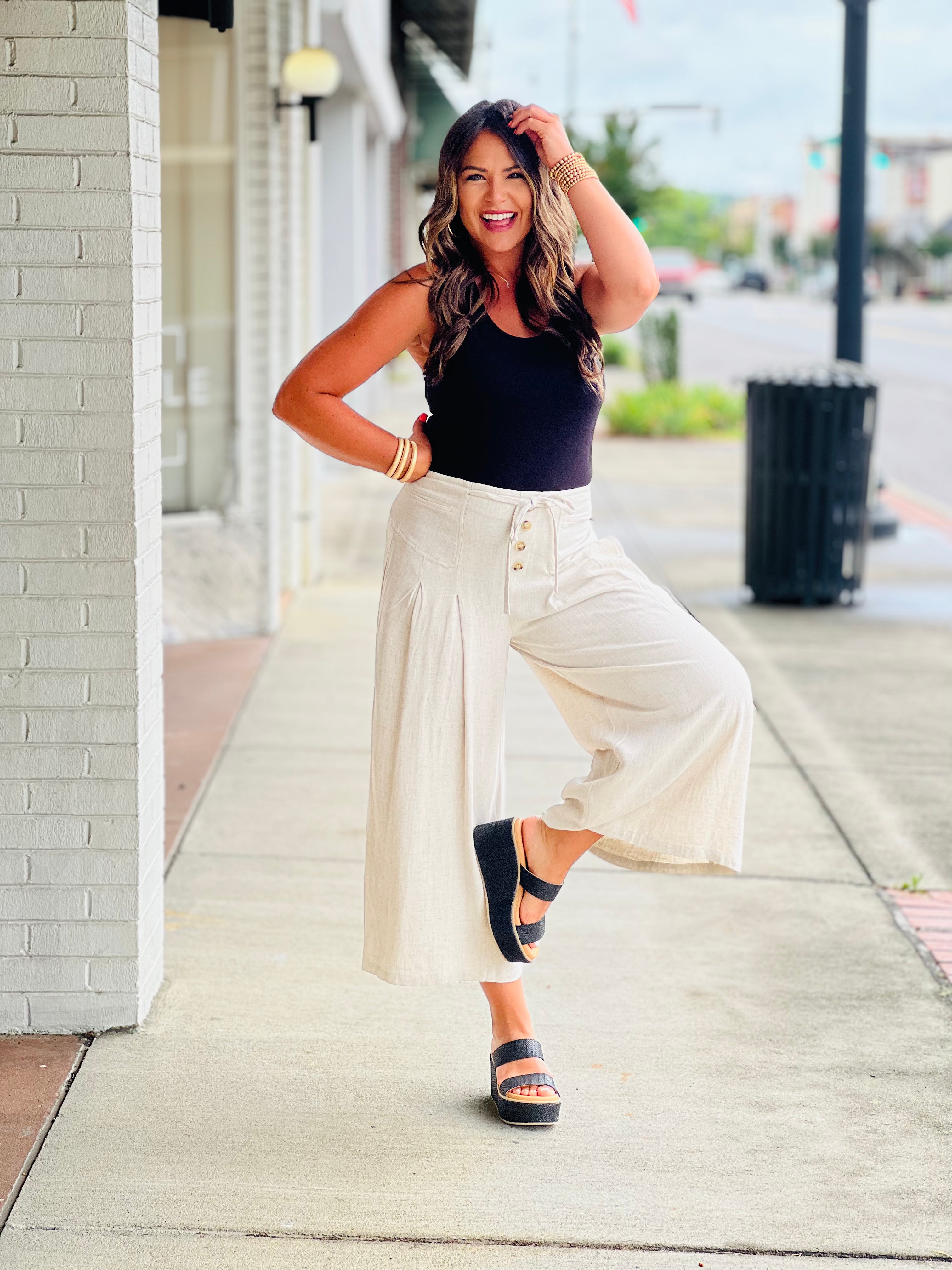 Linen 2025 gaucho pants